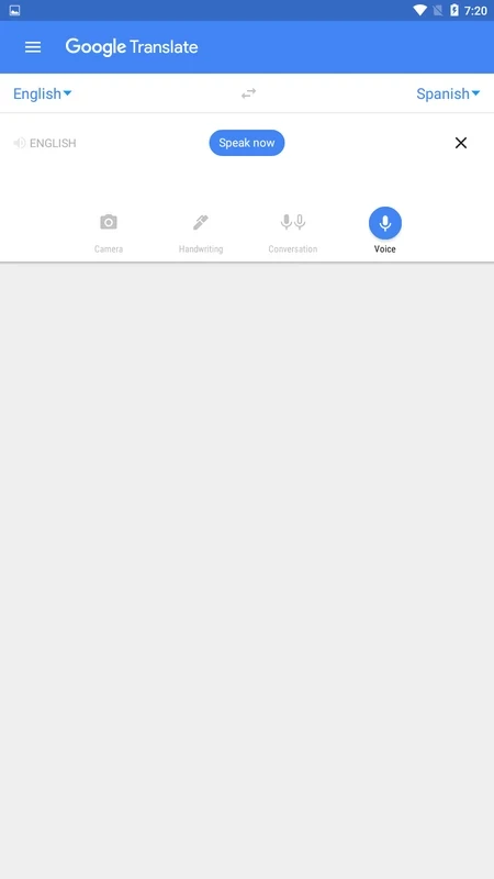 Google Translate — στιγμιότυπο οθόνης 2