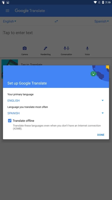 Google Translate — στιγμιότυπο οθόνης 7