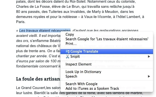 Google Translate – capture d'écran 1