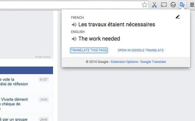 Google Translate – capture d'écran 2